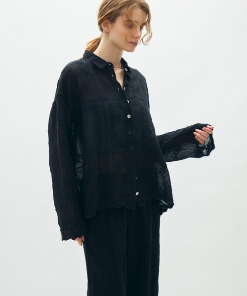 full/fill. ブラウス シャツ natural embroidery shirt / ナチュラル 