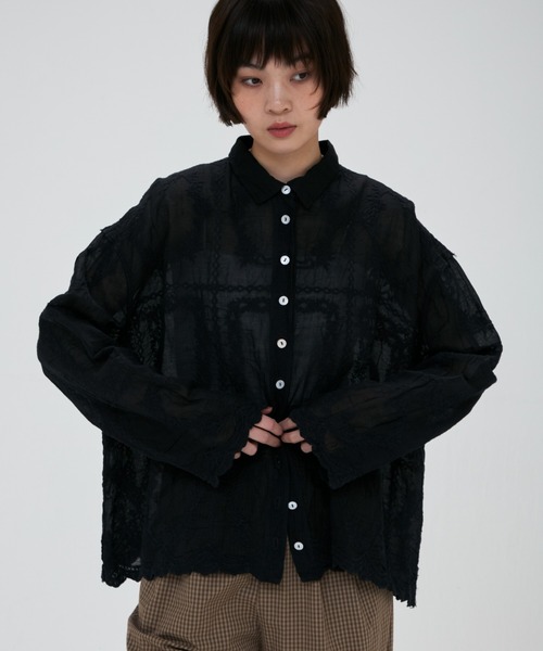 full/fill. ブラウス シャツ natural embroidery shirt / ナチュラル