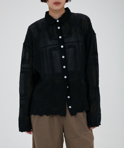 full/fill. ブラウス シャツ natural embroidery shirt / ナチュラル