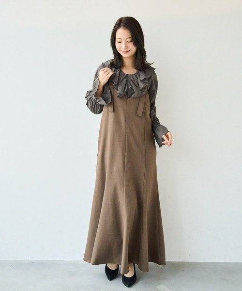 「mil」 長袖ブラウス ONE SIZE チャコールグレー レディース_画像3