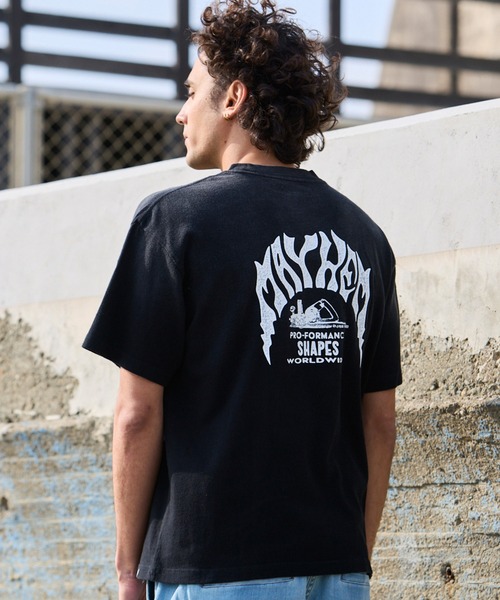 snaked lows LOSTプリント Tシャツ ブラック Lサイズ LOST（ロスト） tシャツ 水着 ラッシュガード 半袖 Tシャツ UVカット