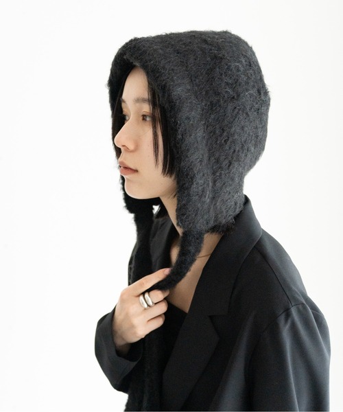 「hwyl」 ニットキャップ FREE チャコールグレー レディース_画像5