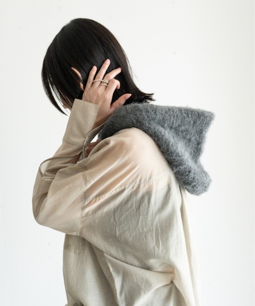 「hwyl」 ニットキャップ FREE チャコールグレー レディース_画像7