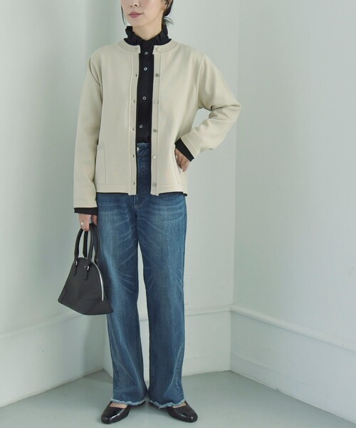 「quaranciel」 ニットカーディガン ONE SIZE ブルー レディース_画像3