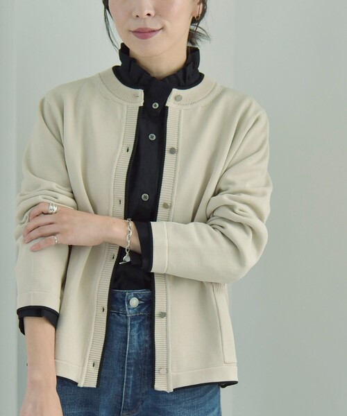「quaranciel」 ニットカーディガン ONE SIZE ブルー レディース_画像6