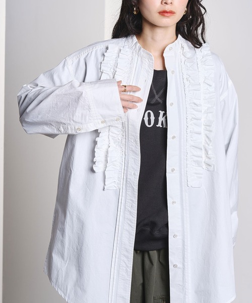 ROSE BUD（ローズバッド） ブラウス シャツ (CREOLME)COTTON FRILL 