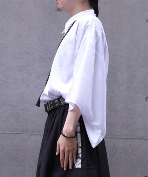 「REZEN」 7分袖シャツ X-LARGE ライトグレー メンズ_画像6