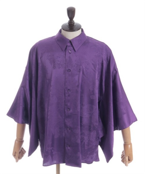 「REZEN」 7分袖シャツ X-LARGE ライトグレー メンズ_画像9
