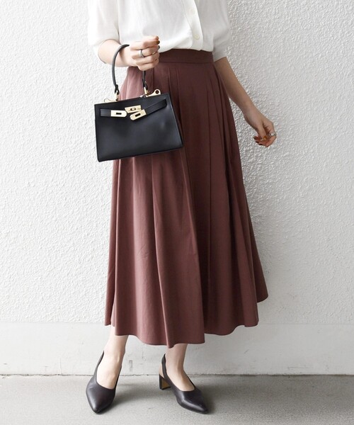 SHIPS any ロング スカート any:「洗濯機可能」コットンミックス