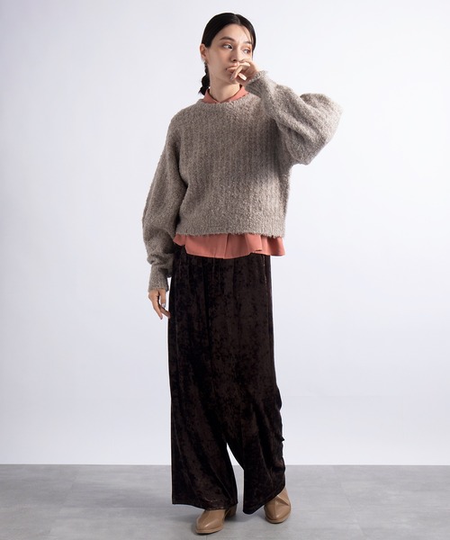 「SETUP7」 イージーパンツ FREE ブラウン レディース_画像8