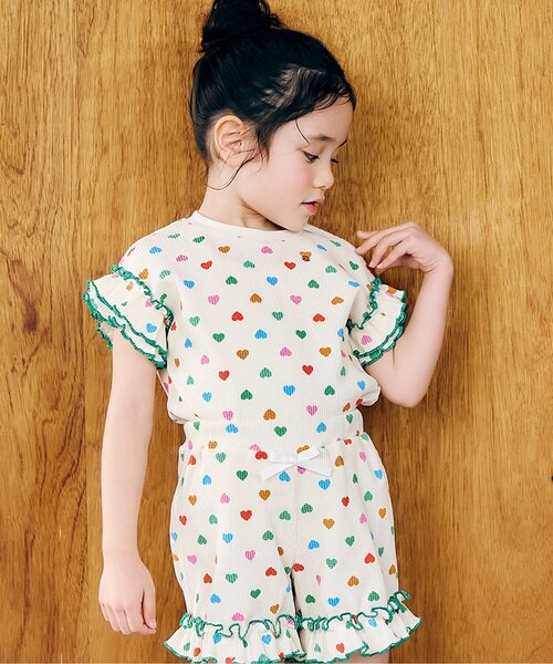 MARNI 花柄フリル半袖Tシャツ moujonjon（ムージョンジョン） tシャツ 花柄プリントフリル半袖T