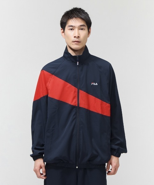 24karats トラックジャケット ジャージ ネイビー×レッド　size L FILA（フィラ） ジャージ 「別注」フィラ トラックジャケット 限定
