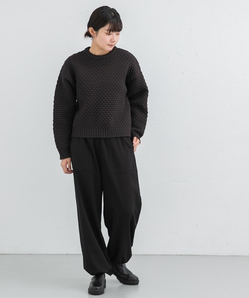 「EKAL」 イージーパンツ ONE ブラック レディース_画像5