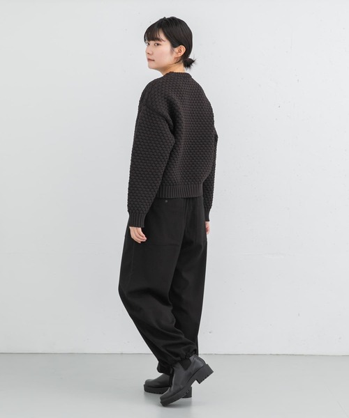 「EKAL」 イージーパンツ ONE ブラック レディース_画像6