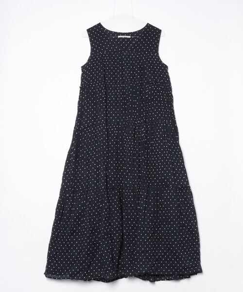 「NE QUITTEZ PAS!」 ノースリーブワンピース ONE SIZE ネイビー レディース
