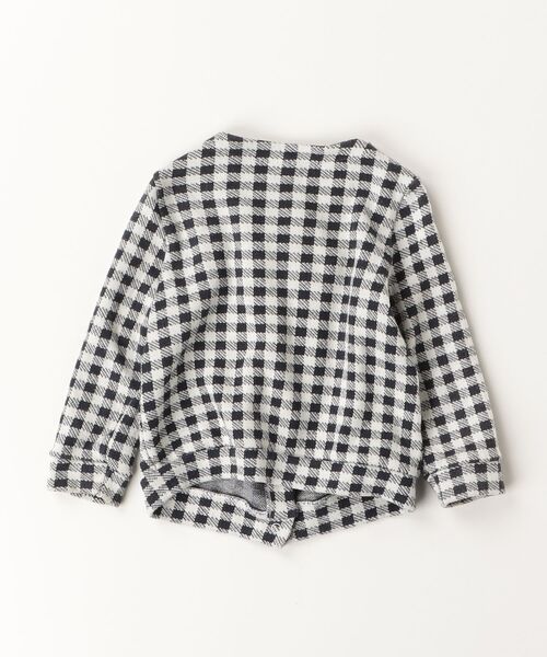 PETIT BATEAU（プチバトー） 「KIDS」チェック柄ノーカラージャケット 