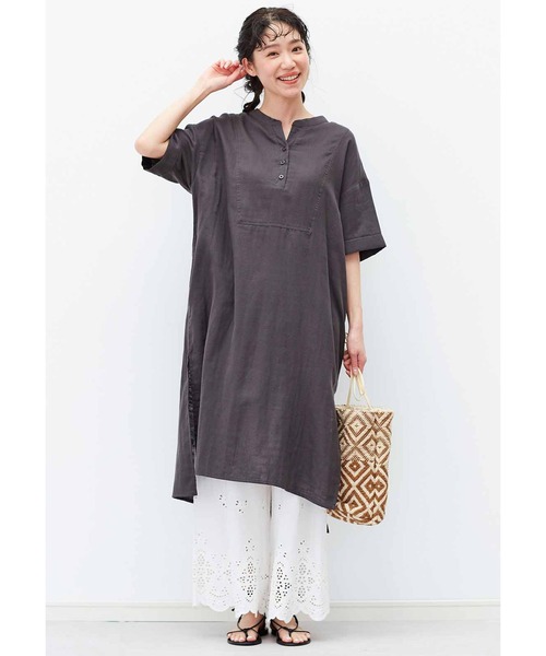 「Live in comfort」 半袖ワンピース MEDIUM レッド レディース_画像5