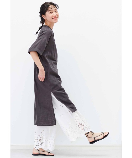「Live in comfort」 半袖ワンピース MEDIUM レッド レディース_画像6