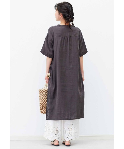 「Live in comfort」 半袖ワンピース MEDIUM レッド レディース_画像7