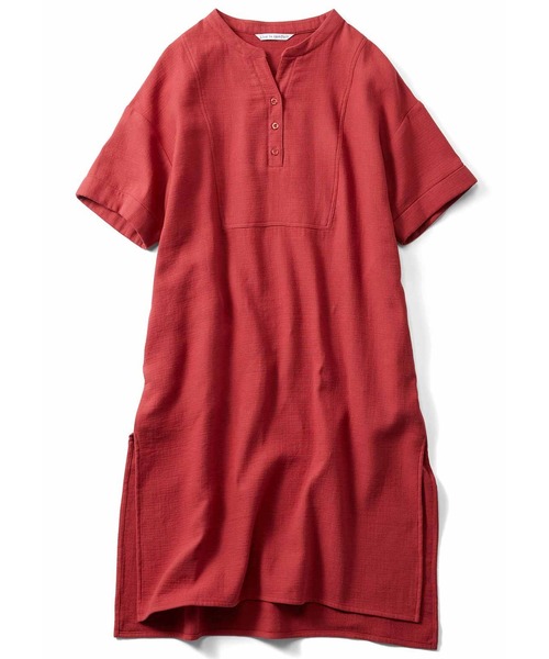 「Live in comfort」 半袖ワンピース MEDIUM レッド レディース_画像8