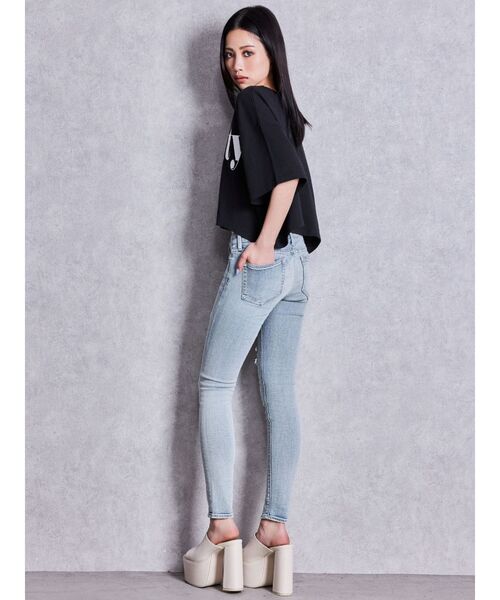GYDA ハイウエスト デニムパンツ 新品未使用★xs★ GYDA（ジェイダ） ジーンズ デニム デニムパンツ ハイウエストバック