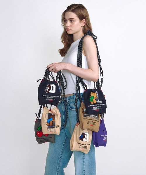 「DOUBLE STANDARD CLOTHING」 ショルダーバッグ FREE ブラック レディース_画像8