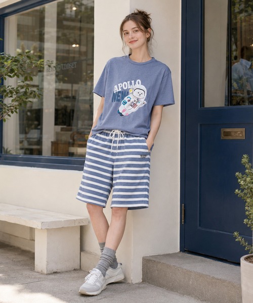 パジャマ Beyond Closet ビヨンドクローゼット パイルボーダー上下セット メンズ レディース | ブランド登録なし | 09
