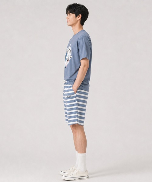 パジャマ Beyond Closet ビヨンドクローゼット パイルボーダー上下セット メンズ レディース | ブランド登録なし | 06