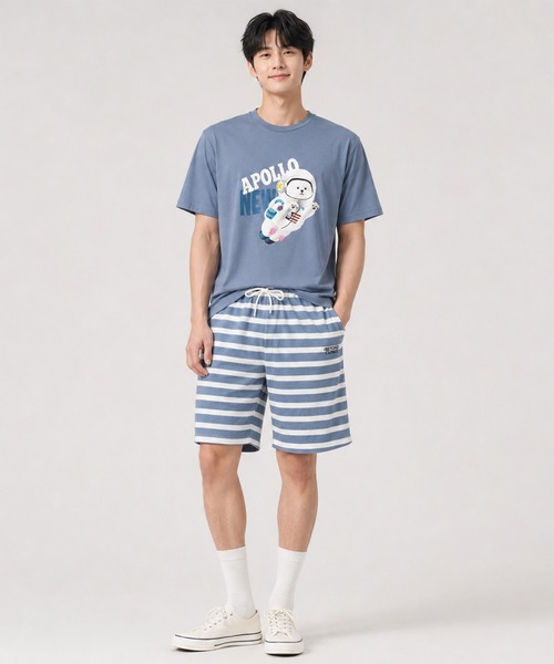 パジャマ Beyond Closet ビヨンドクローゼット パイルボーダー上下セット メンズ レディース | ブランド登録なし | 05