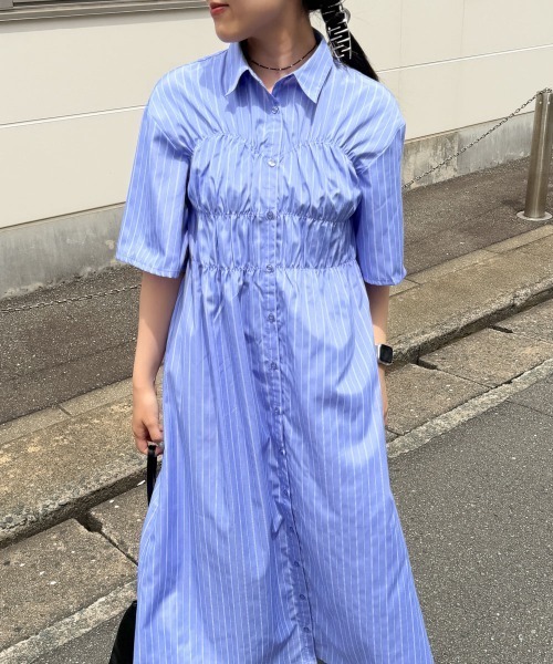 BAB（バブ） シャツワンピース 「再登場・選べるサイズ展開」ビスチェ