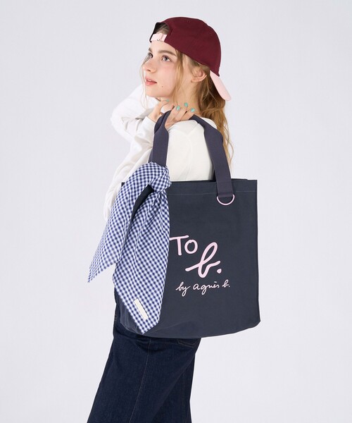 「To b. by agnes b.」 トートバッグ FREE ネイビー レディース_画像8