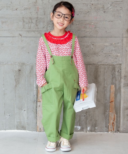 「RAGMART」 「KIDS」オーバーオール 90cm ベージュ キッズ_画像4