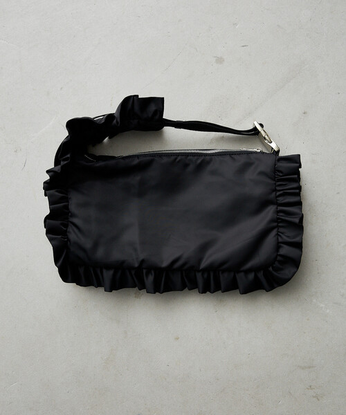 RISERY✖️OUTDOOR PRODUCTS フリルショルダーバッグ ブラック OUTDOOR PRODUCTS（アウトドアプロダクツ） ショルダーバッグ バッグ