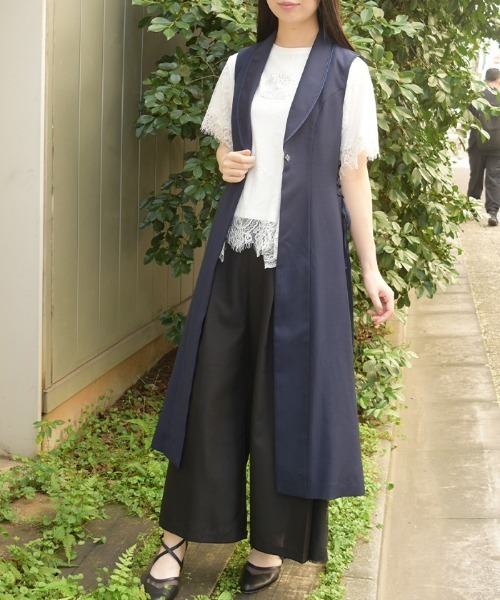 axes femme（アクシーズ ファム） ベスト ジレ サイドプリーツ