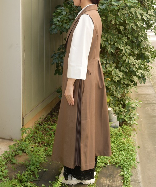 axes femme（アクシーズ ファム） ベスト ジレ サイドプリーツ