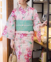 KIMONOMACHI 浴衣 レディース 2点セット 浴衣＋半幅帯の2点