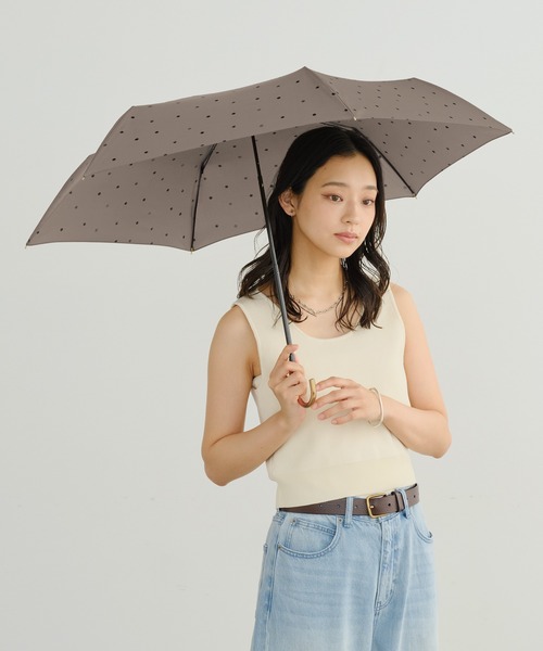 日傘 折りたたみ傘 折り畳み 晴雨兼用 ミルキードット ミニ 雨傘 折りたたみ 晴雨兼用 Wpc. レディース | Wpc. | 04