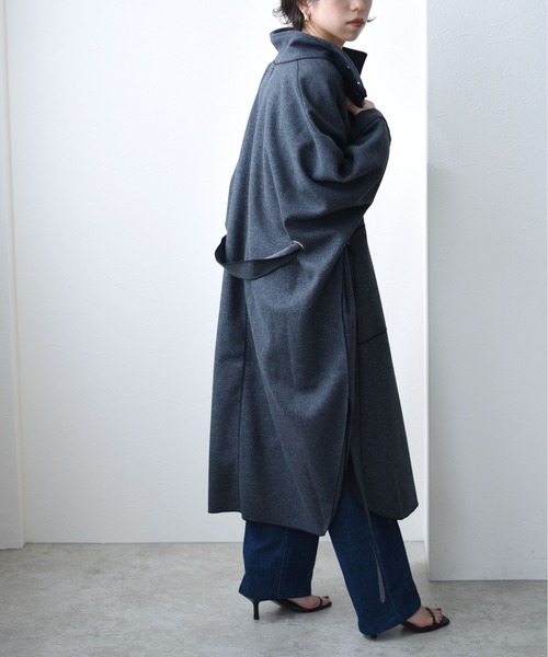 【Eimee Law】スタンドカラーケープコート アウター ゆったり ベージュ Eimee Law アウター スタンドカラーケープコート : ZOZOTOWN