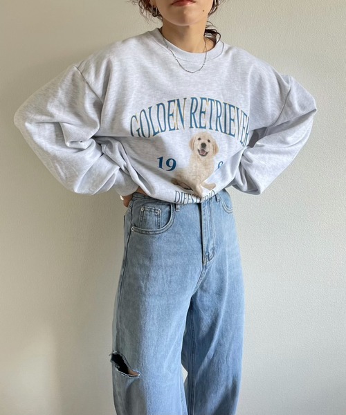 トレーナー スウェット vintage like over size wanwan sweat / ヴィンテージライクオーバーサイズワンワンスウェット vintage like over size wanwan sweat / ヴィンテージライク