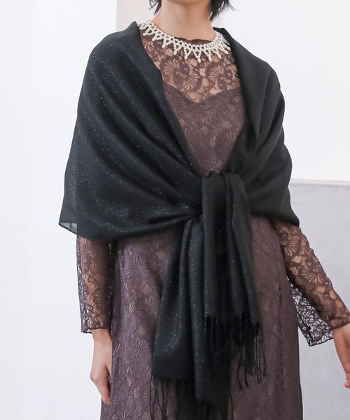 ダークシルバーラメ ブラックストール ナンバーナイン酷似 ストール