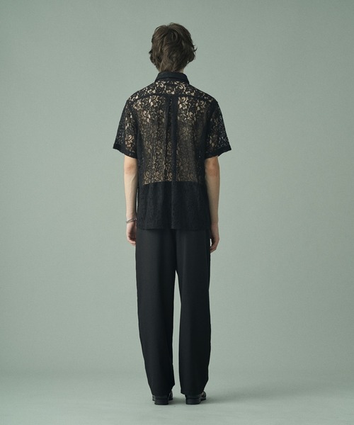 Juha（ユハ） シャツ 半袖 FLOWER LACE S/S SHIRT メンズ レディース