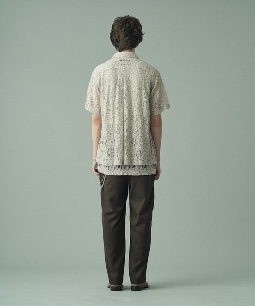Juha（ユハ） シャツ 半袖 FLOWER LACE S/S SHIRT メンズ レディース