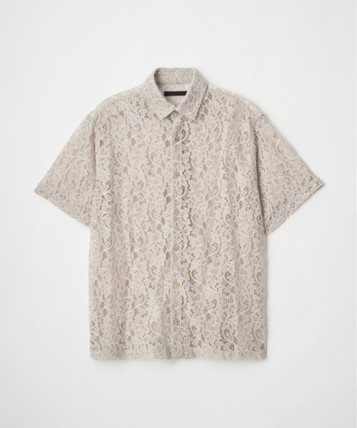 Juha（ユハ） シャツ 半袖 FLOWER LACE S/S SHIRT メンズ レディース