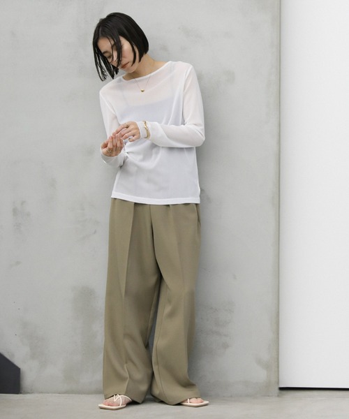 select MOCA（セレクトモカ） tシャツ 「6色展開」クルーネックシアー