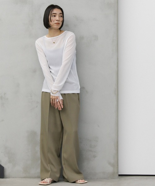 select MOCA（セレクトモカ） tシャツ 「6色展開」クルーネックシアー