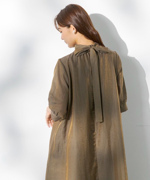 ドレス 「kaene」シャンブレーAラインドレスの画像