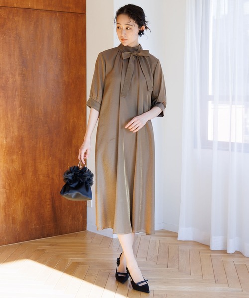 kaene（カエン） ドレス 「kaene」シャンブレーAラインドレス