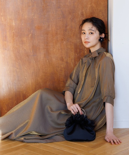 kaene（カエン） ドレス 「kaene」シャンブレーAラインドレス