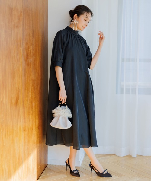 kaene（カエン） ドレス 「kaene」シャンブレーAラインドレス