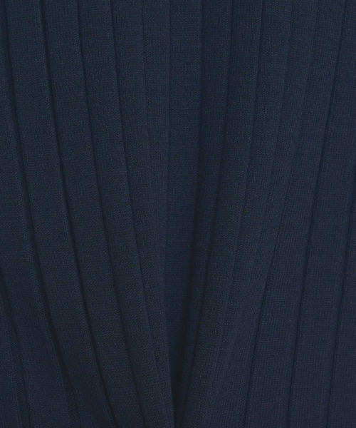 新品DOUBLE STANDARD CLOTHINGワイドリブスリットワンピース ESSENTIAL（DOUBLE STANDARD CLOTHING） ワンピース ワイドリブ